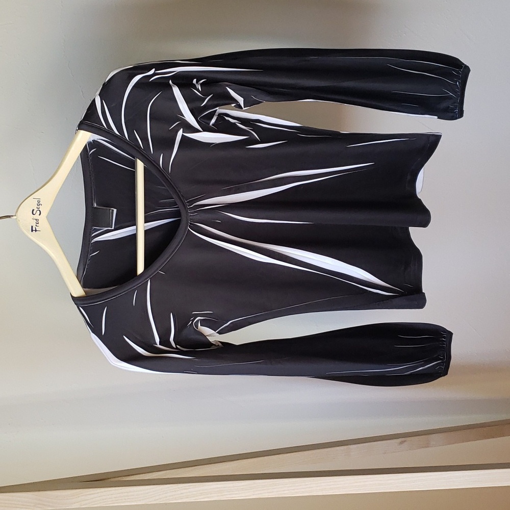 Trosman Churba Y2K black and white stretch top M